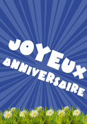 Joyeux anniversaire éclatant au soleil